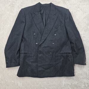 Canali Milano Blazer Mens 54 Double Breasted Wool Tessuto Zegna Cloth Italian